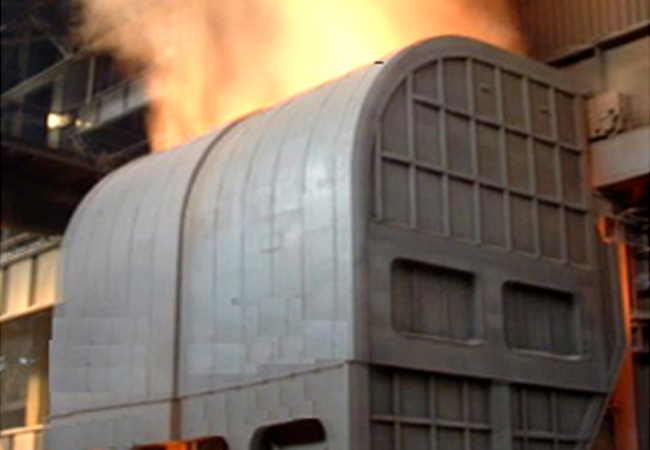 天车通过移动式电炉烟气捕集罩