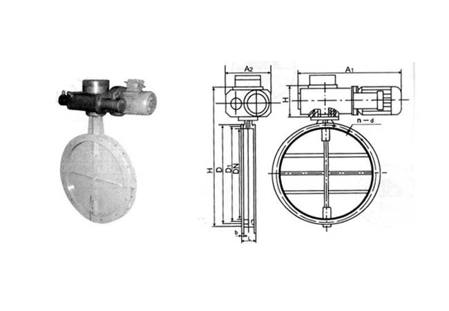 DF241W型电液动式轻型通风蝶阀